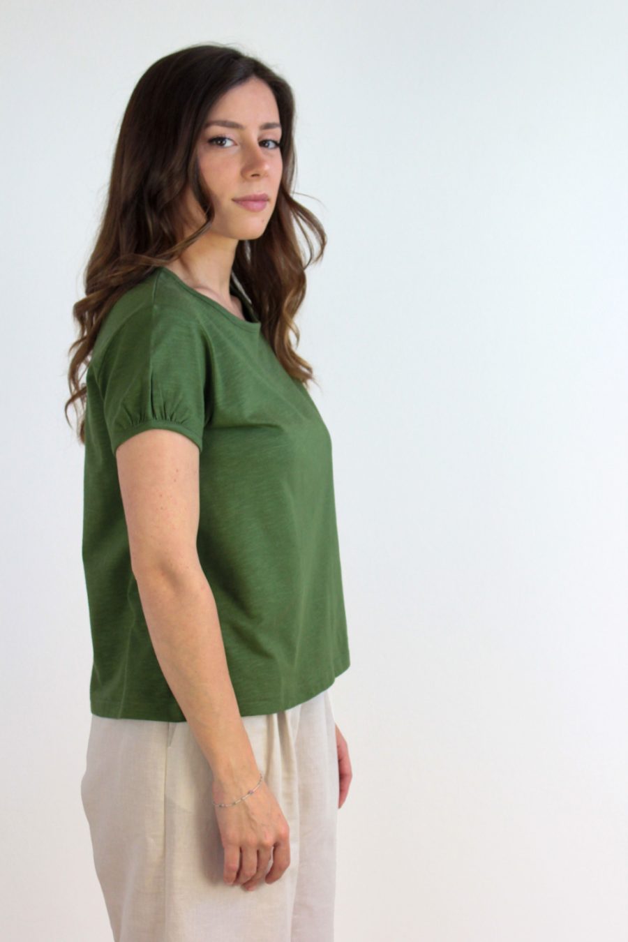 T-shirt Olivo in jersey di cotone biologico - Image 2