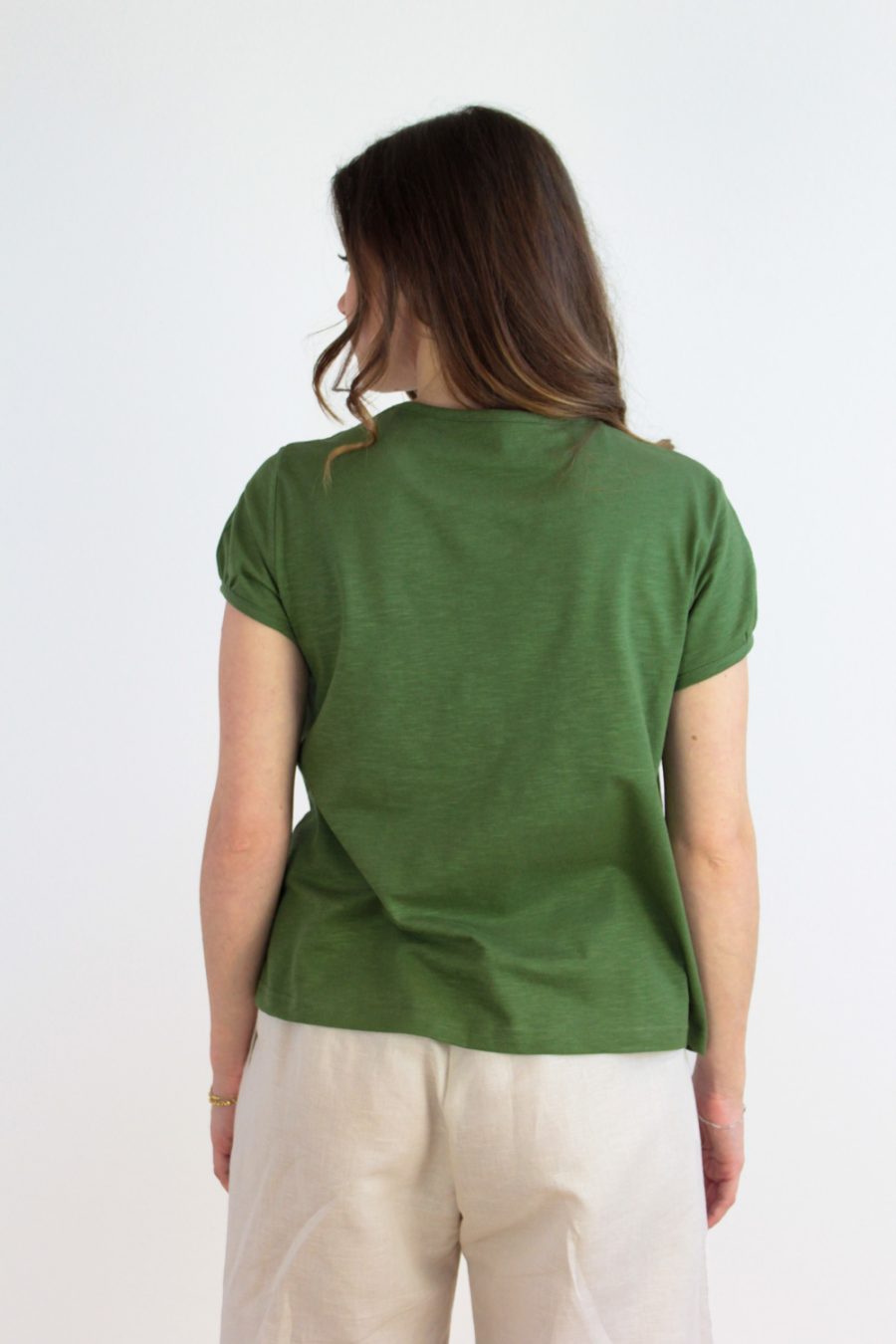 T-shirt Olivo in jersey di cotone biologico - Image 3
