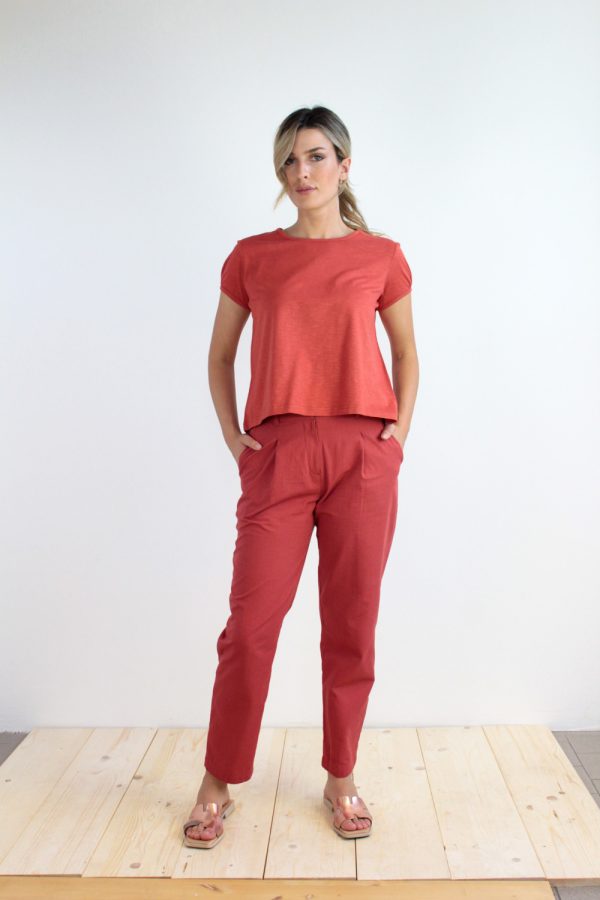 T-shirt Olivo in jersey di cotone biologico
