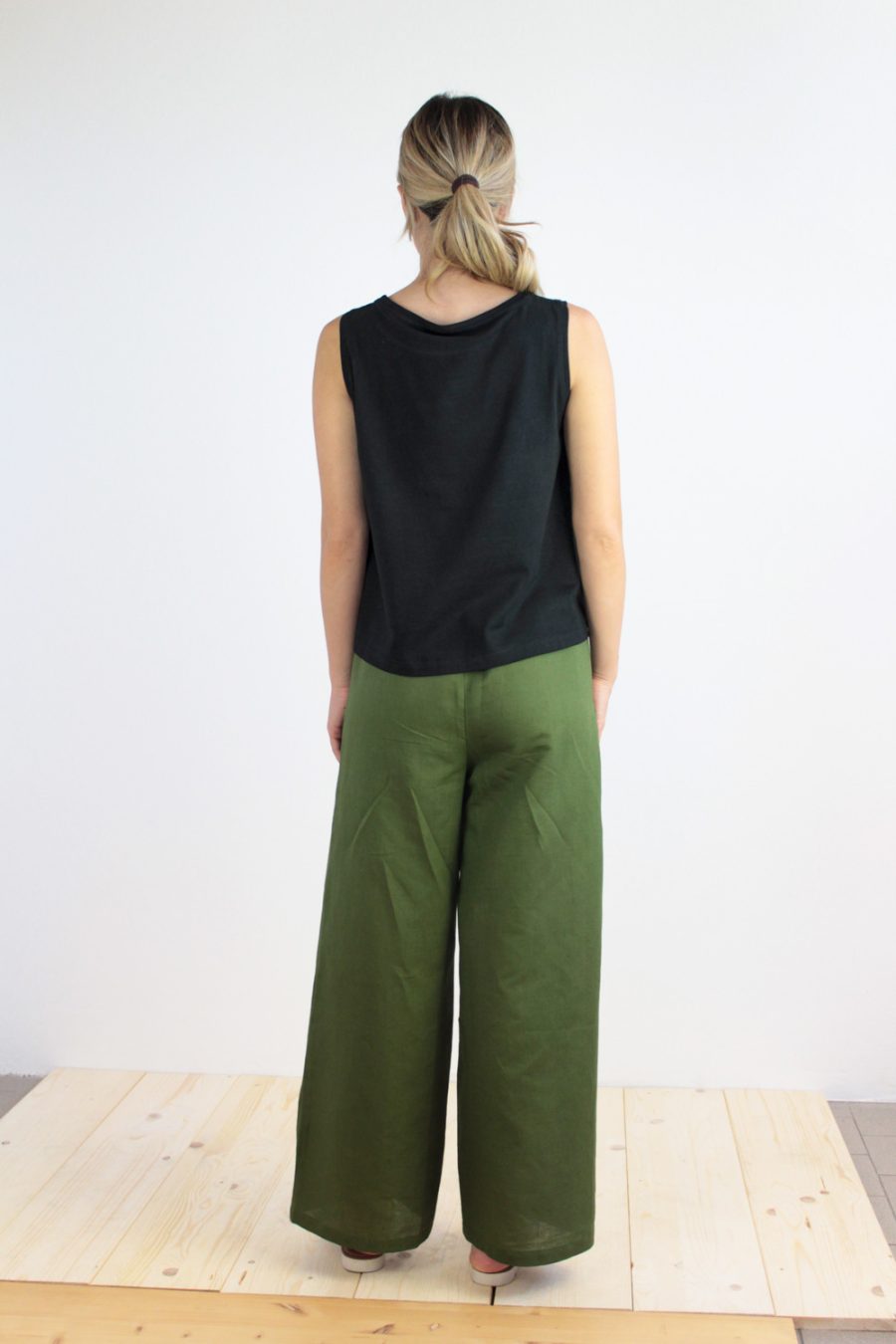 Top Palma in jersey di cotone biologico stretch - immagine 3