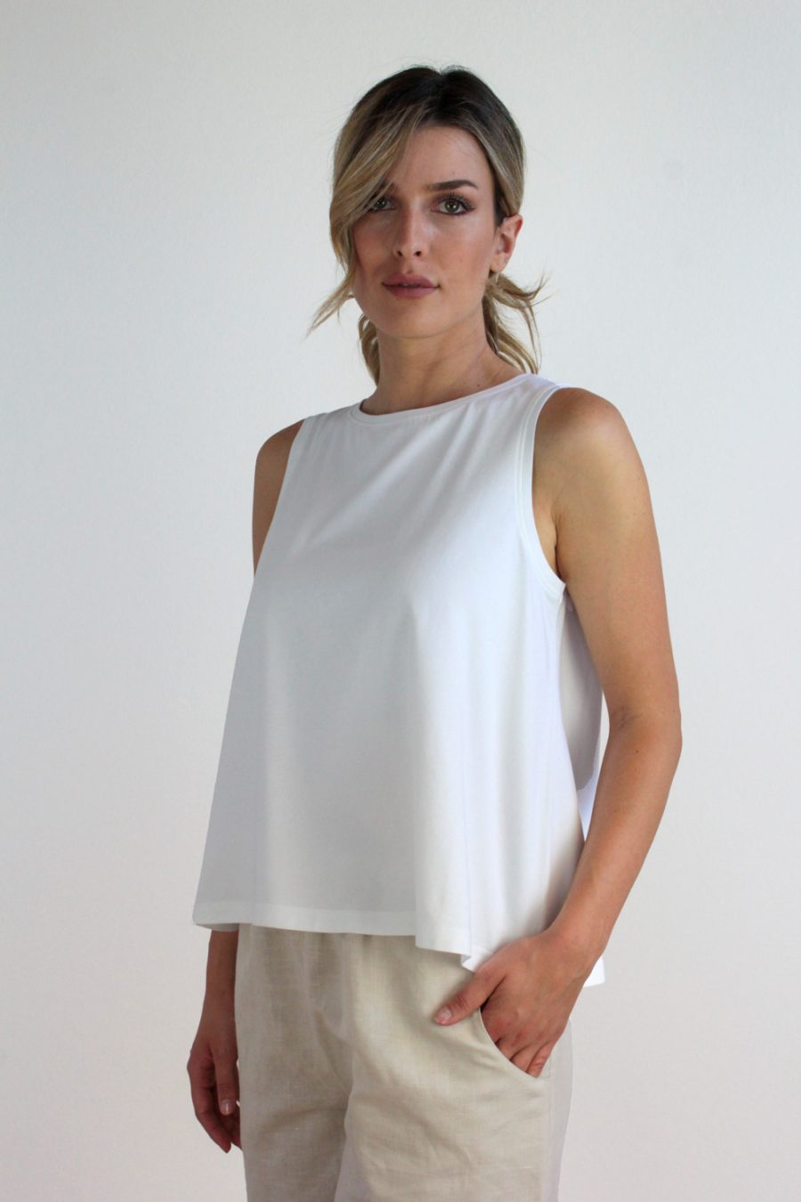 Top Palma in jersey di cotone biologico stretch - Image 2