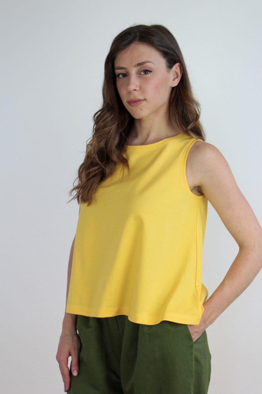 Top Palma in jersey di cotone biologico stretch - Image 2