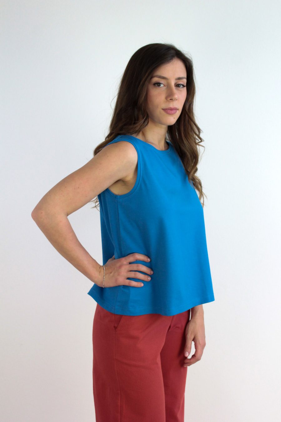Top Palma in jersey di cotone biologico stretch - Image 2