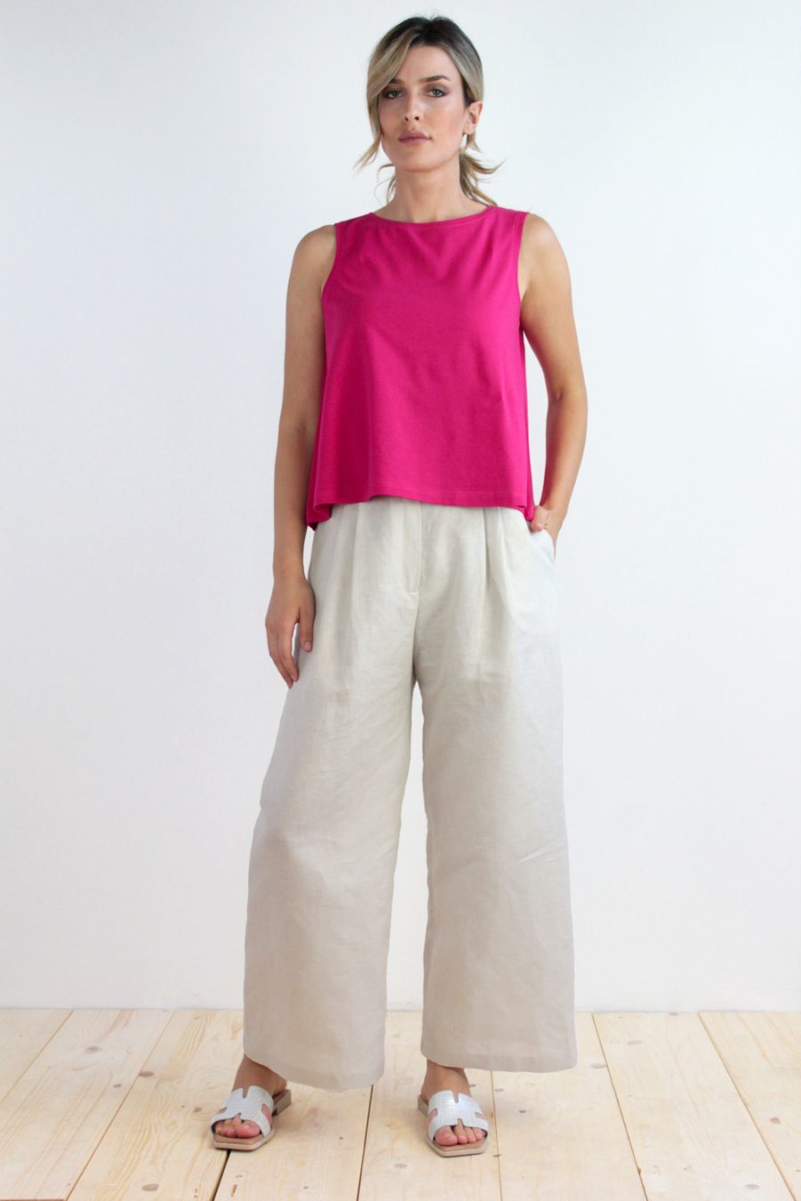 Top Palma in jersey di cotone biologico stretch - Image 2