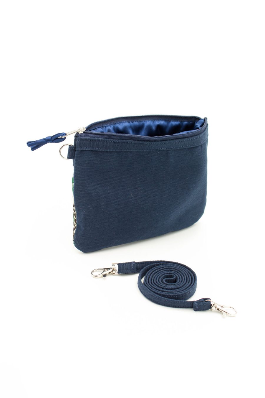 Borsa mini due tasche Broccato in fiore - Image 2