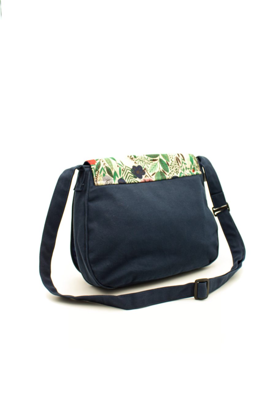 Borsa messenger grande Broccato in fiore - immagine 3
