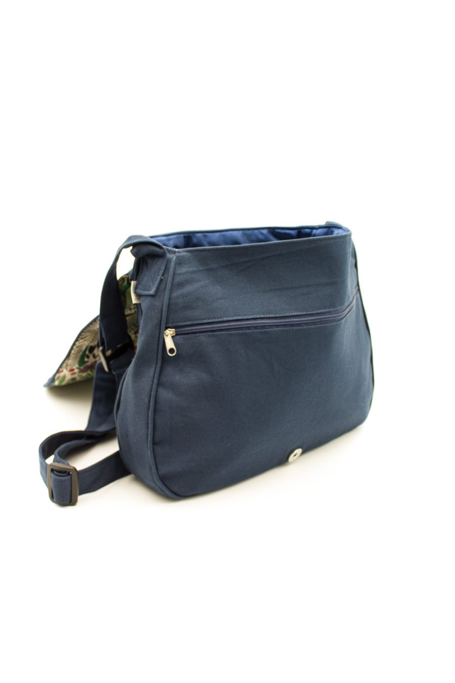 Borsa messenger grande Broccato in fiore - immagine 4