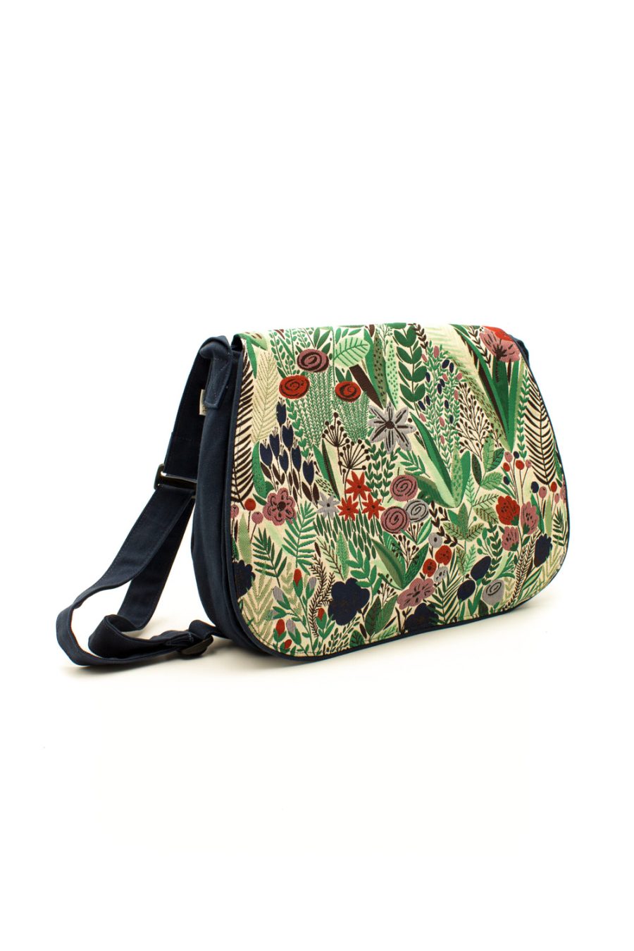 Borsa messenger grande Broccato in fiore