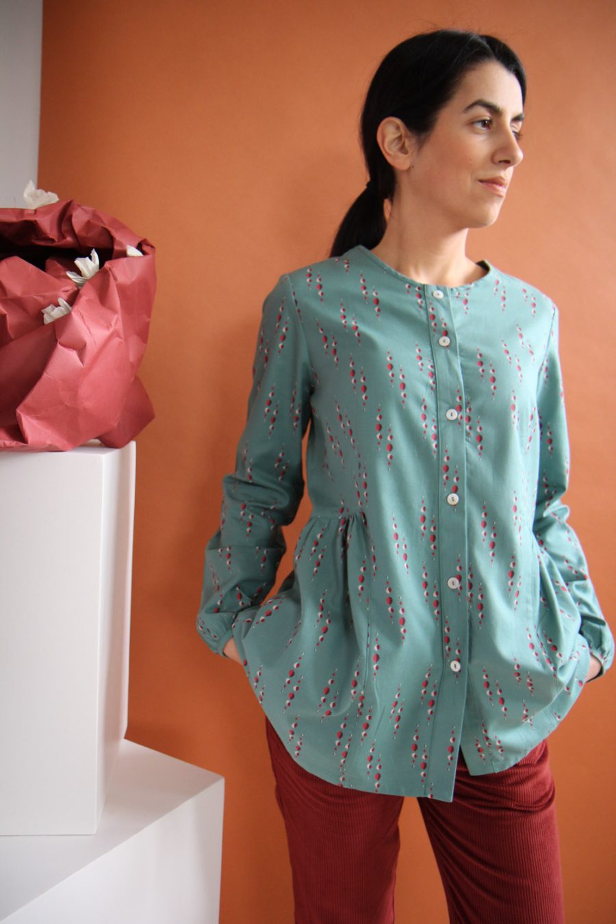 Camicia Oriana in cotone stampato - immagine 2