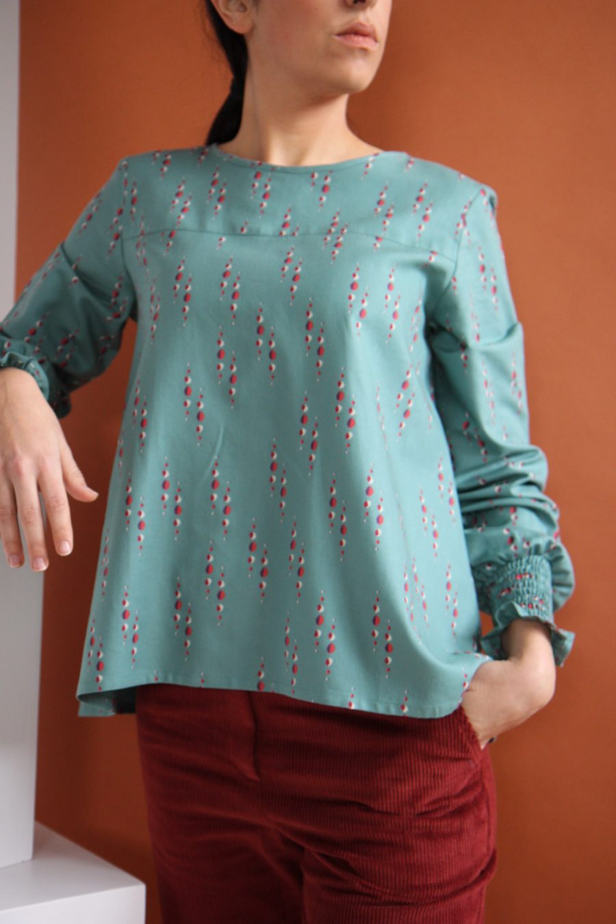 Blusa Ila in cotone stampato - immagine 2