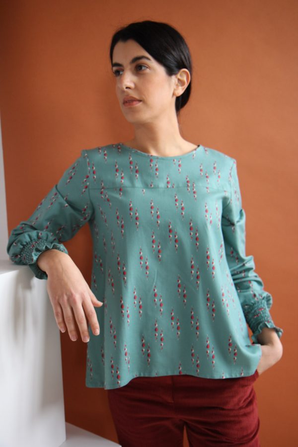 Blusa Ila in cotone stampato