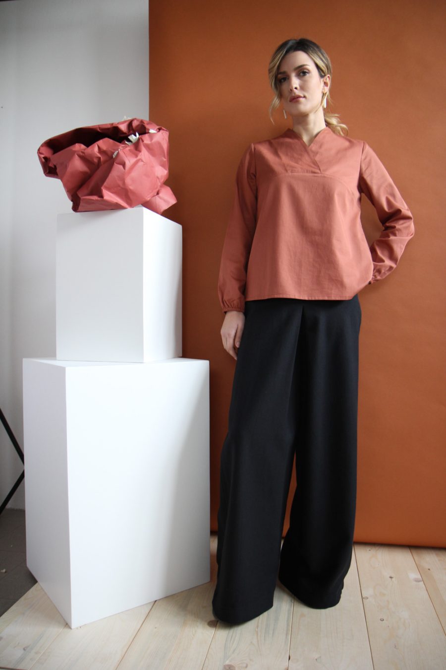 Blusa Bahari in satin di cotone - immagine 4
