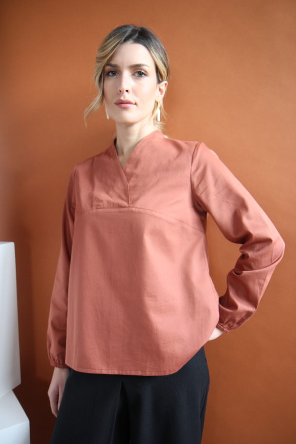 Blusa Bahari in satin di cotone