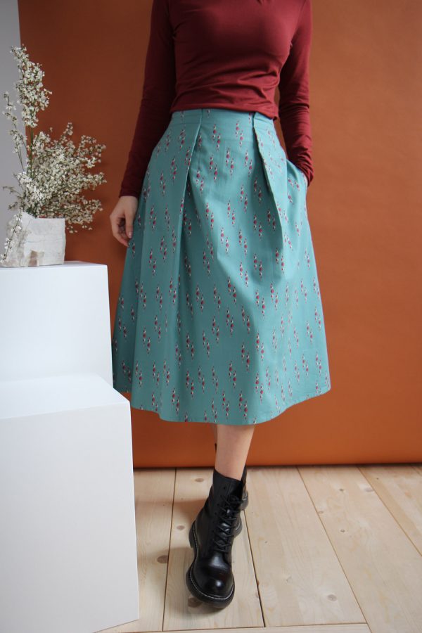 Gonna Calypso in cotone stampato