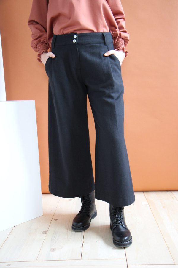 Pantalone Folk in cotone e lana