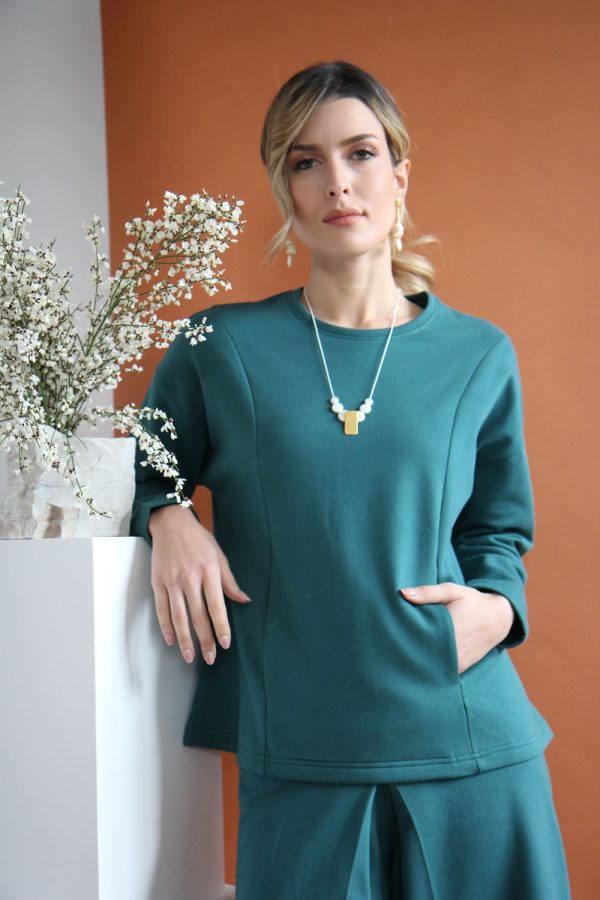 Maglia Holly in felpa di cotone biologico