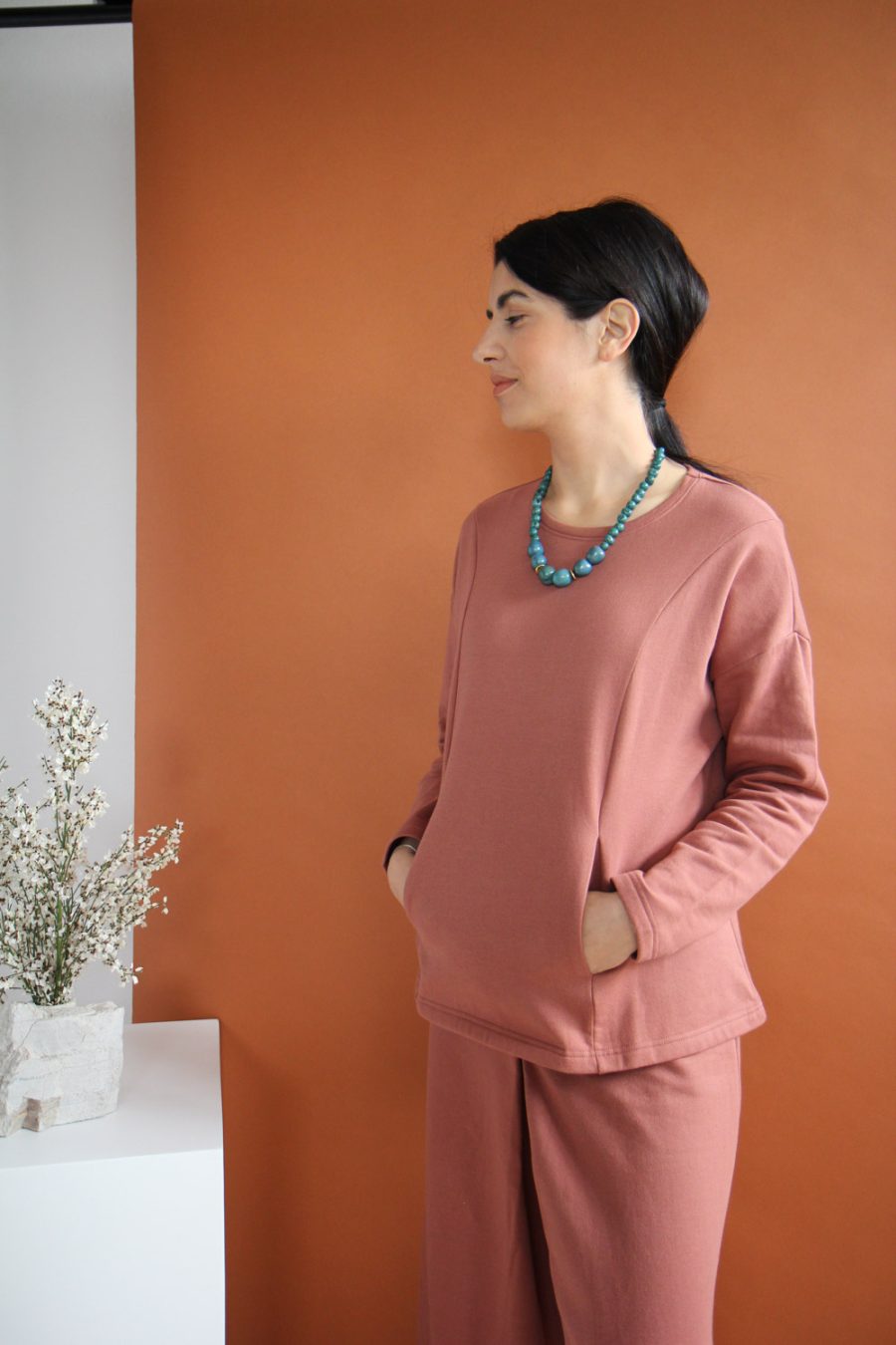 Maglia Holly in felpa di cotone biologico