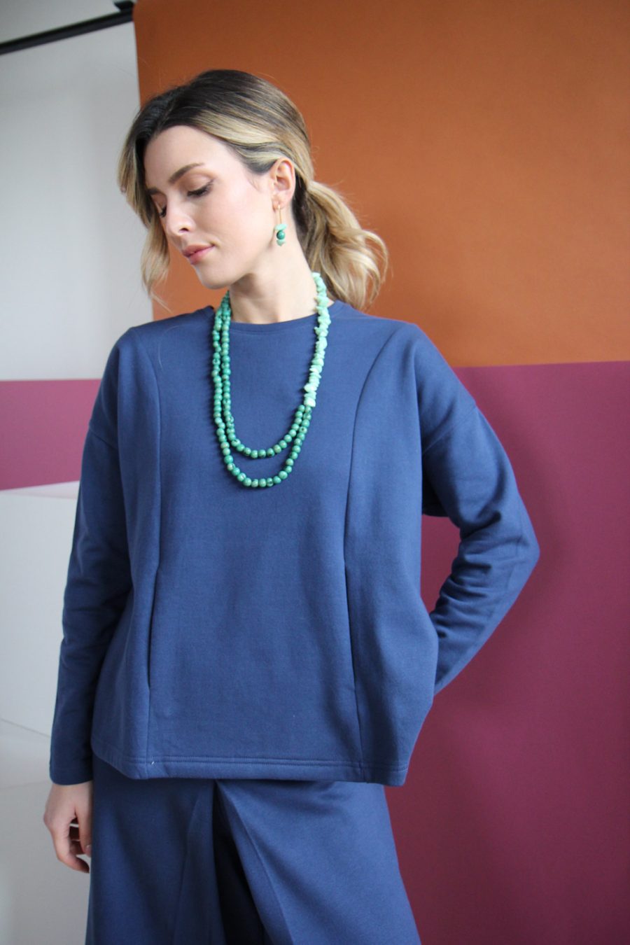 Maglia Holly in felpa di cotone biologico
