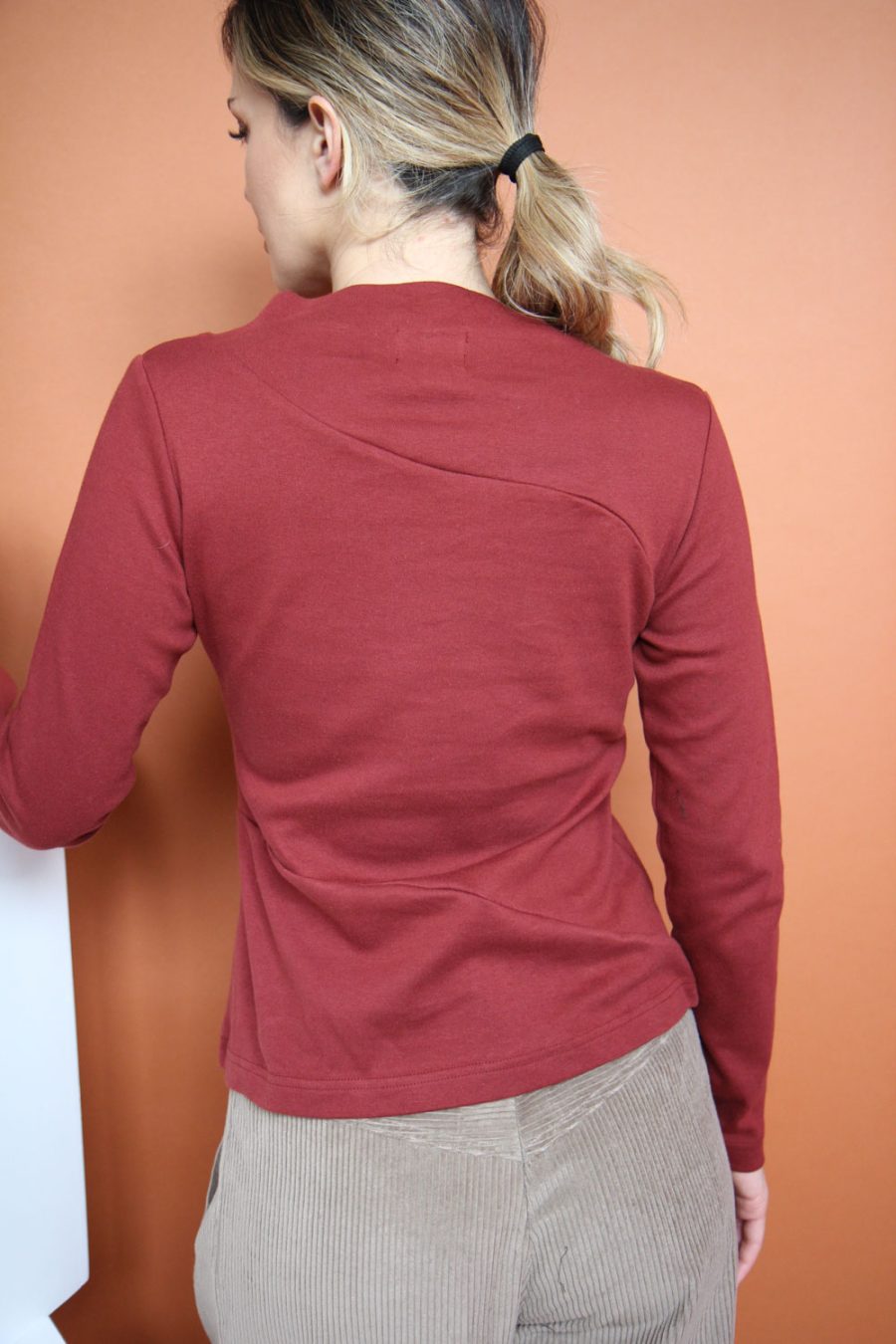 T-shirt a manica lunghe Onde in cotone interlock biologico - immagine 2