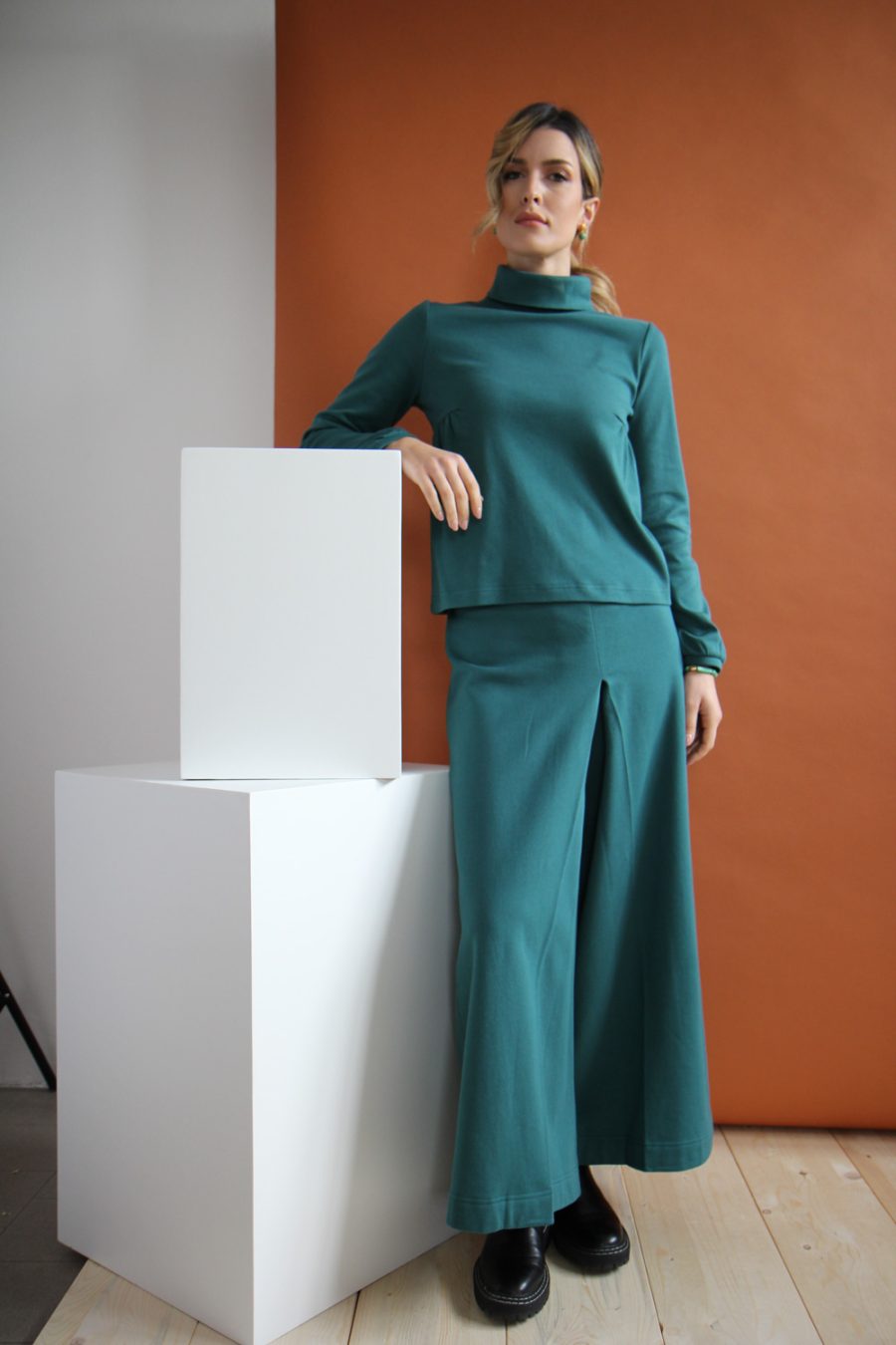 Pantalone Vele in felpa di cotone biologico - immagine 2