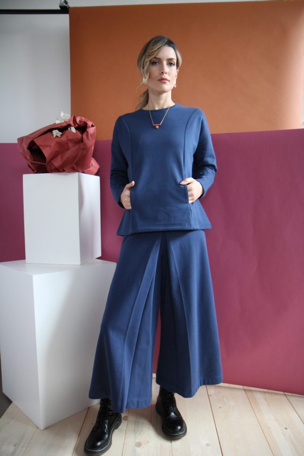 Pantalone Vele in felpa di cotone biologico