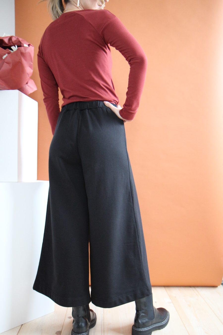 Pantalone Vele in felpa di cotone biologico - immagine 2
