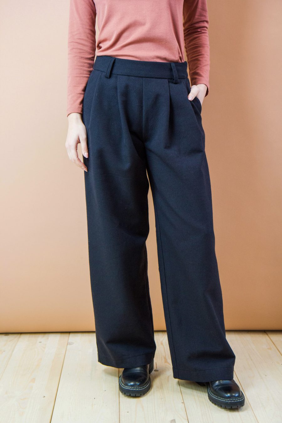 Pantalone Oleandro in cotone e lana - immagine 2