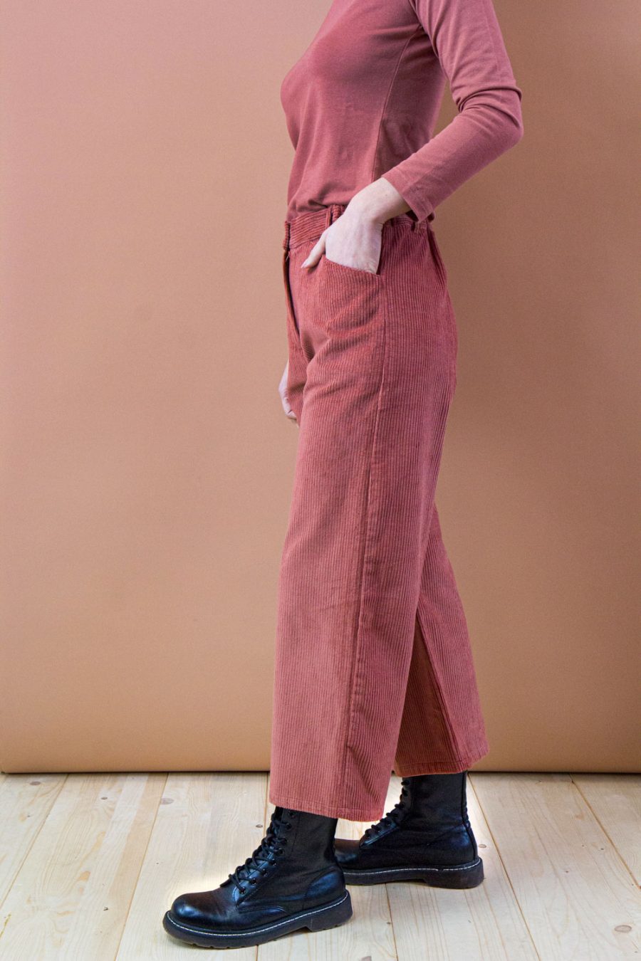 Pantalone Vite in velluto di cotone a coste larghe - immagine 3