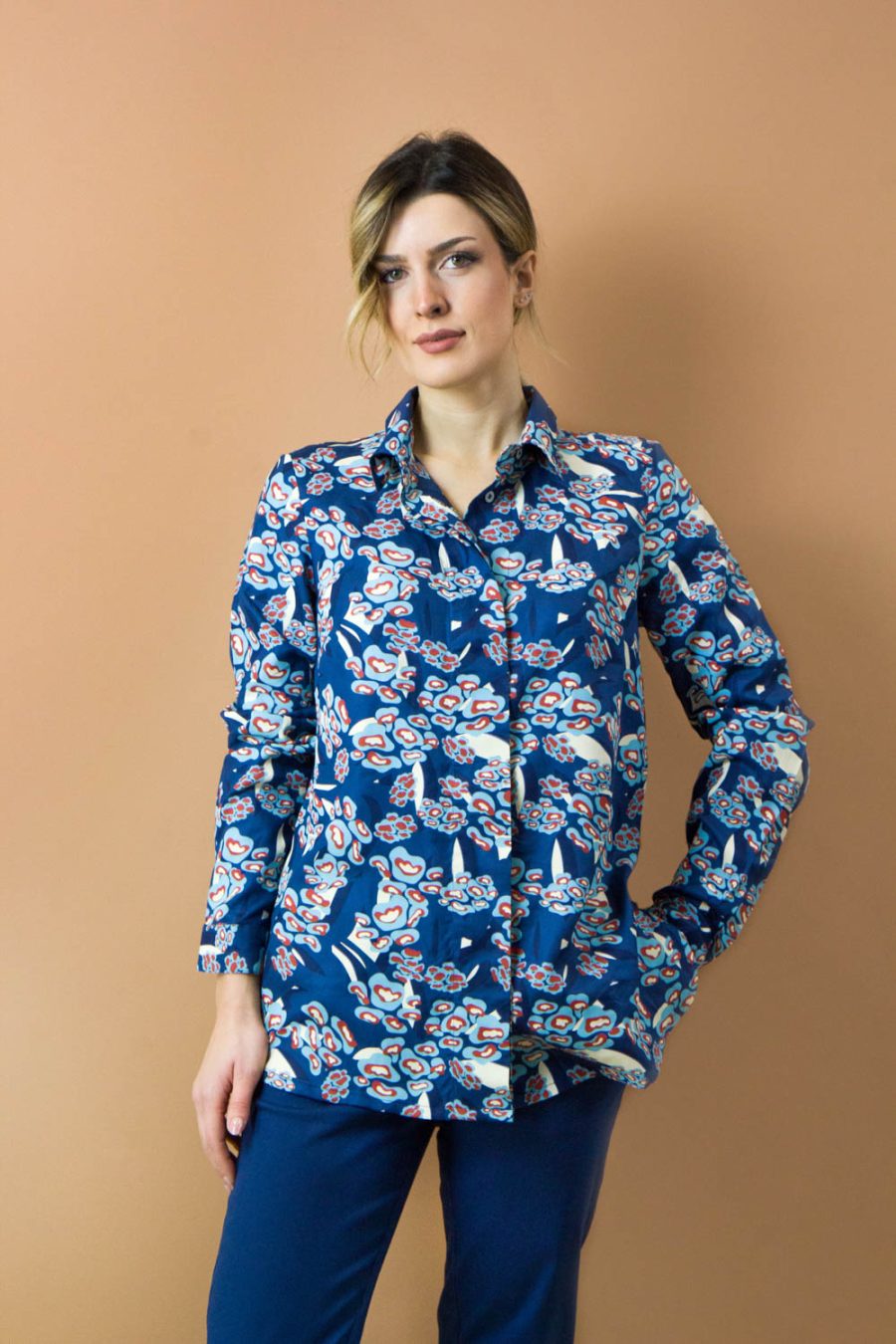 Camicia Alba in viscosa stampata - immagine 2