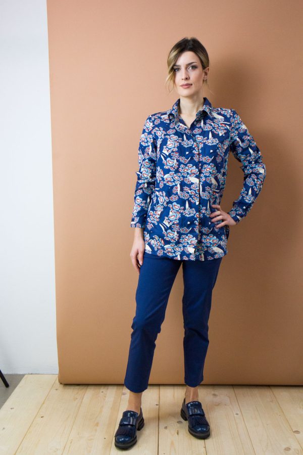 Camicia Alba in viscosa stampata