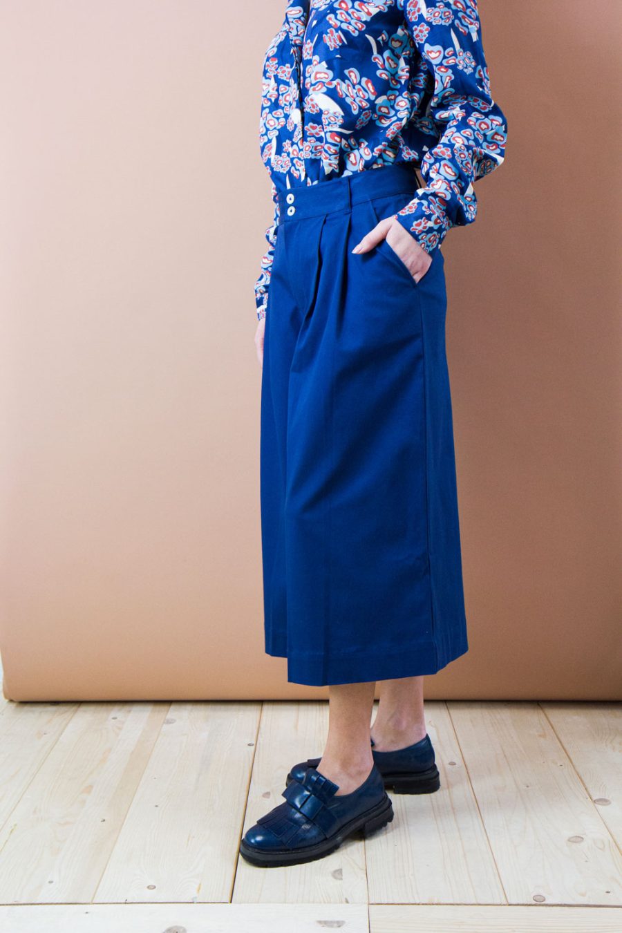 Gonna pantalone Posidonia in cotone stretch - immagine 3