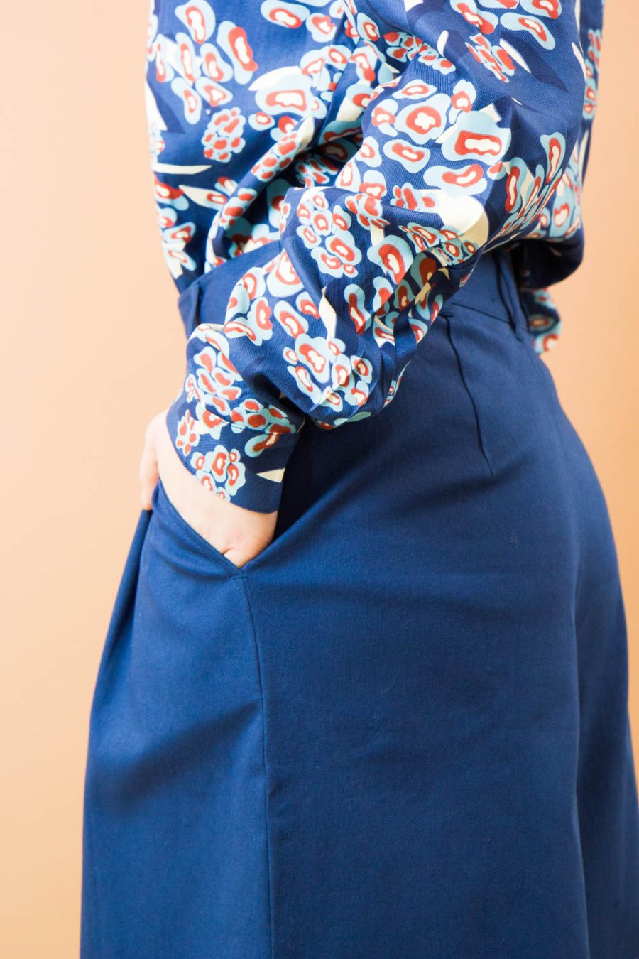 Gonna pantalone Posidonia in cotone stretch - immagine 5
