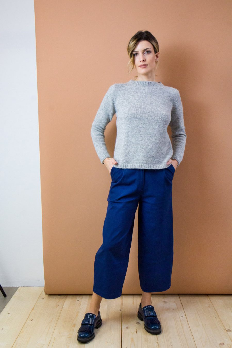 Pantalone Baggy in cotone stretch - immagine 2