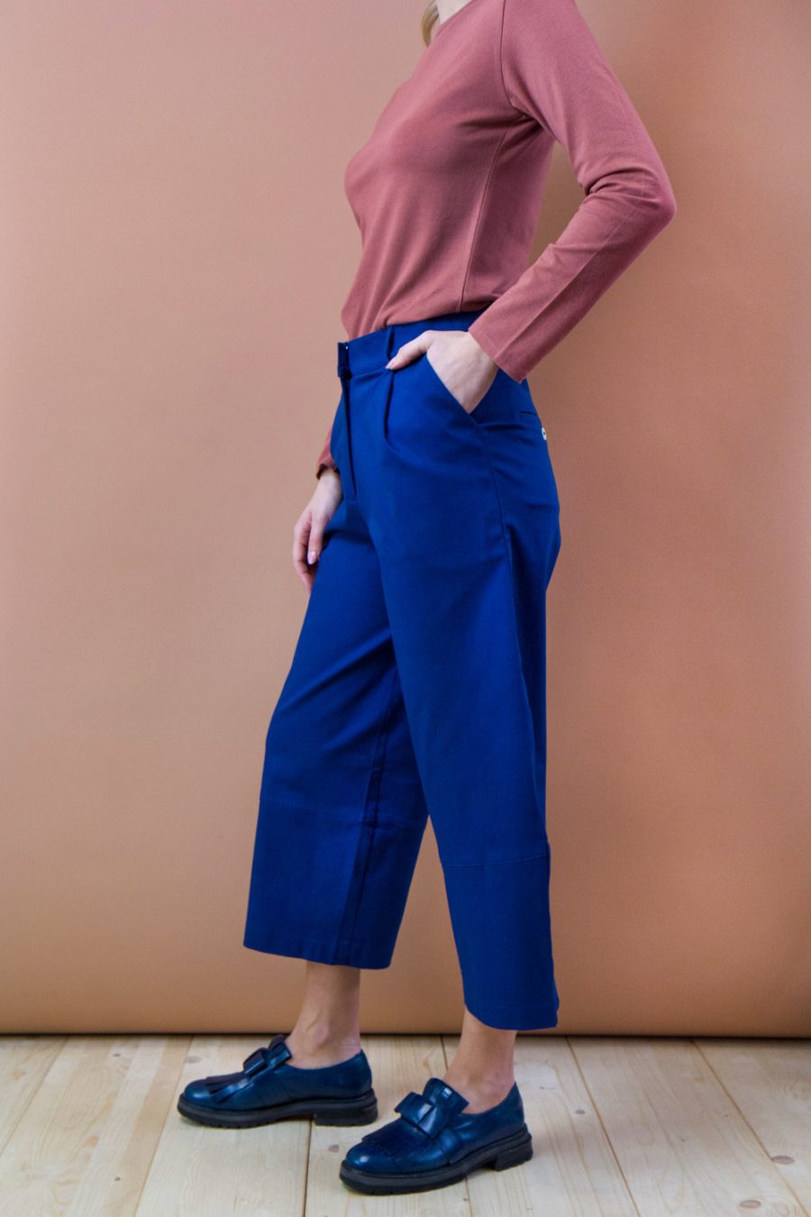 Pantalone Baggy in cotone stretch - immagine 3