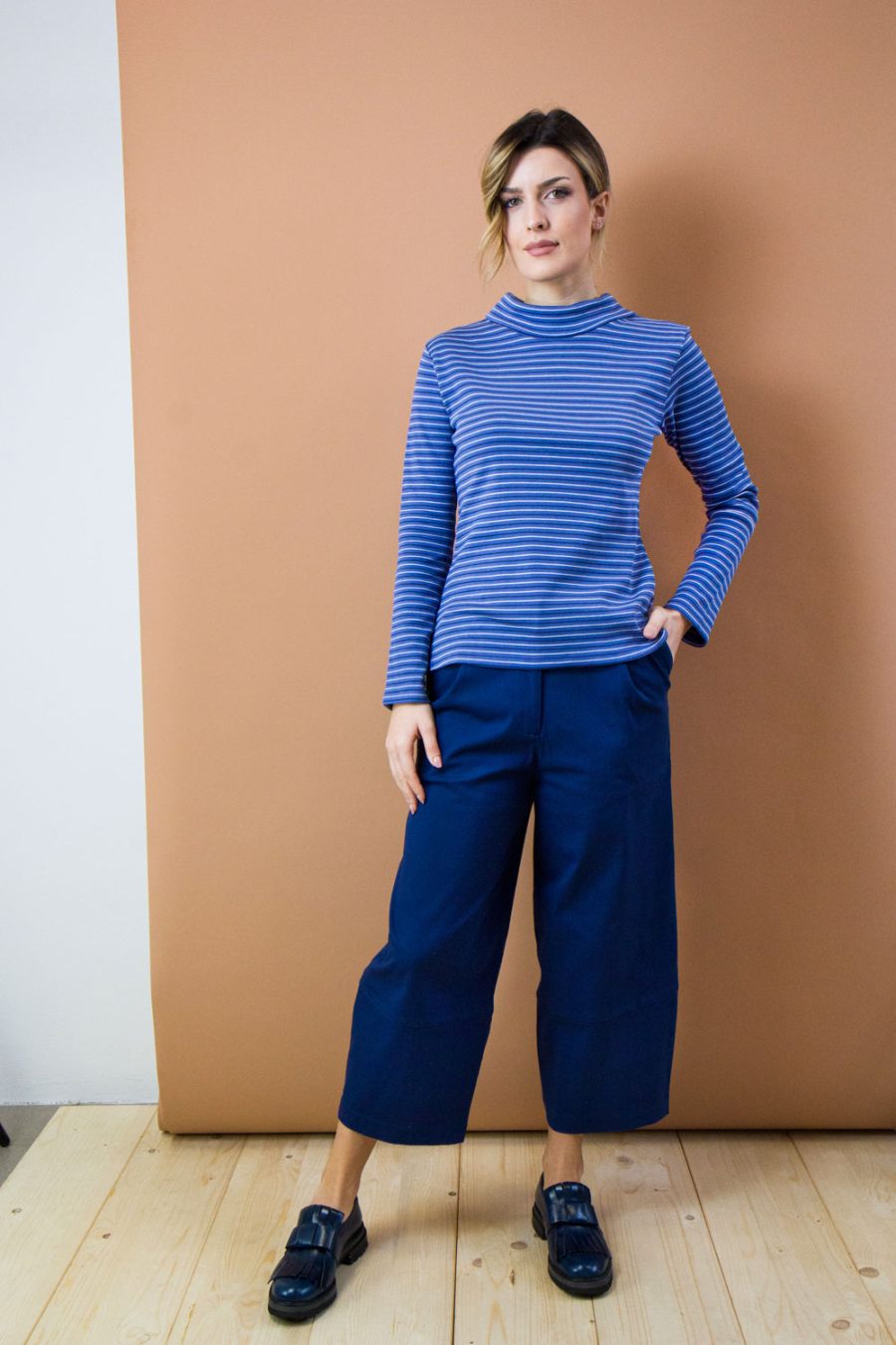 T-shirt a manica lunga Bateau Turtle in cotone interlock biologico - immagine 2