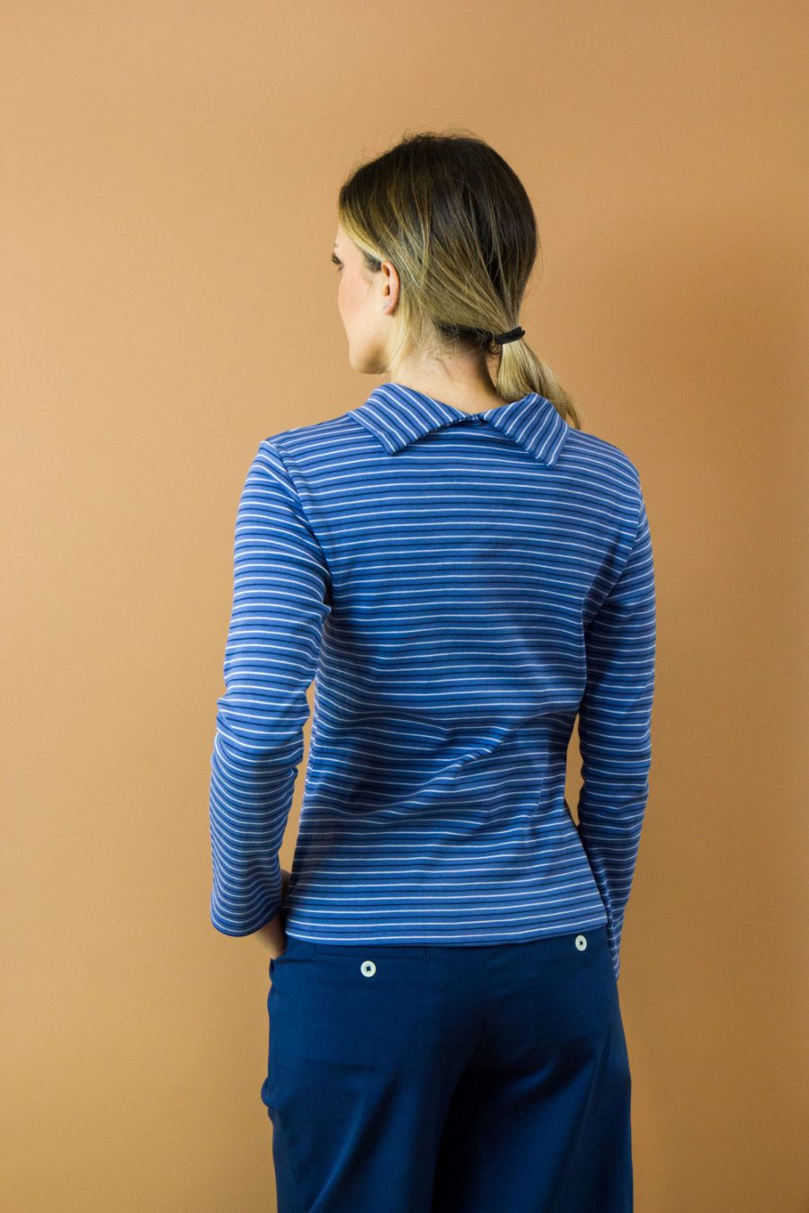 T-shirt a manica lunga Bateau Turtle in cotone interlock biologico - immagine 4