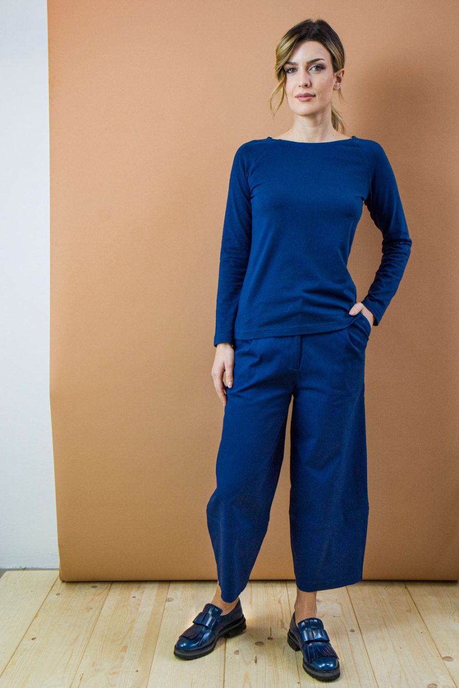 T-shirt a manica lunga Aneto in jersey di cotone biologico stretch - immagine 2