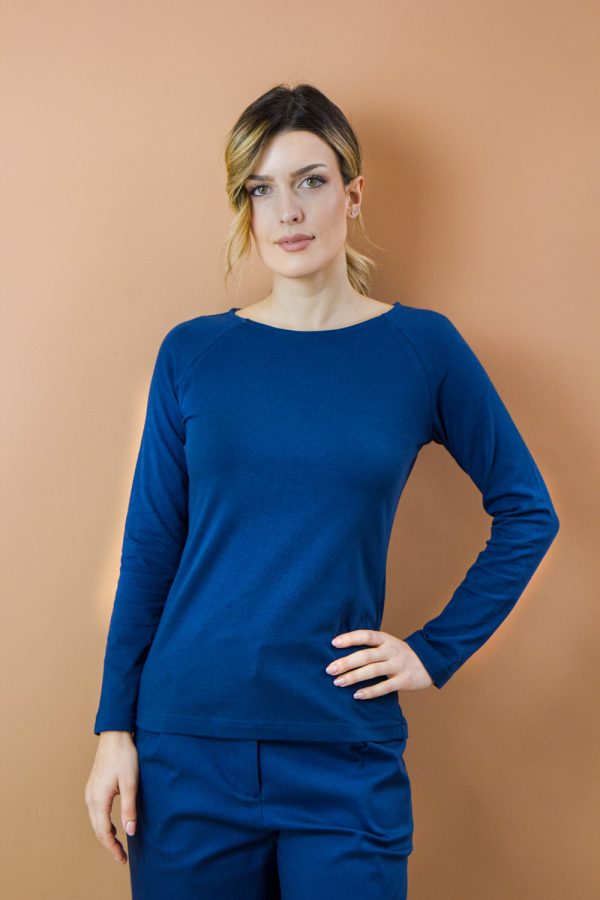 T-shirt a manica lunga Aneto in jersey di cotone biologico stretch