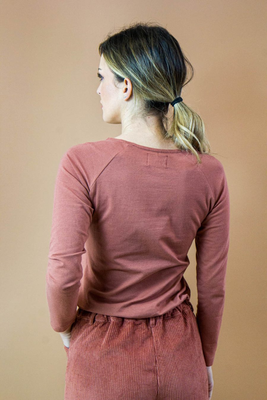 T-shirt a manica lunga Aneto in jersey di cotone biologico stretch - immagine 4