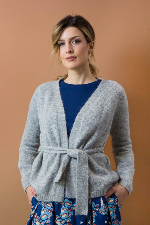 Cardigan Liquirizia in alpaca superfine