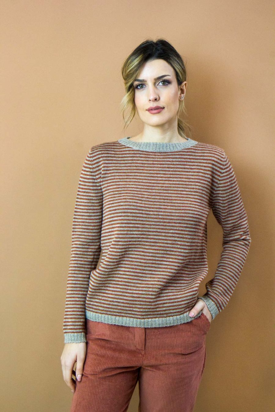 Maglia Edera in alpaca a righe - immagine 2