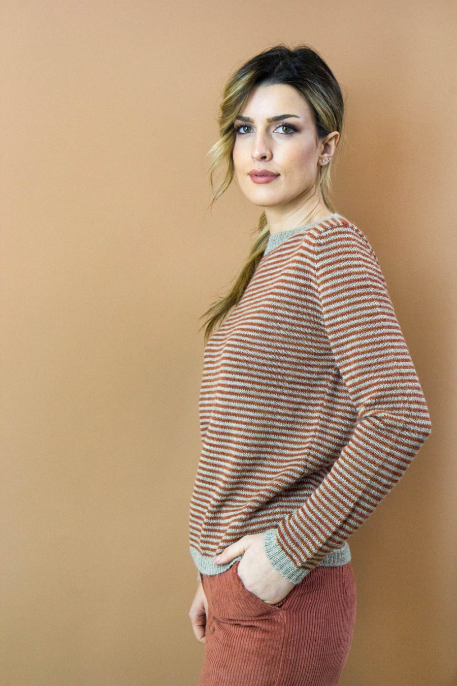 Maglia Edera in alpaca a righe - immagine 3
