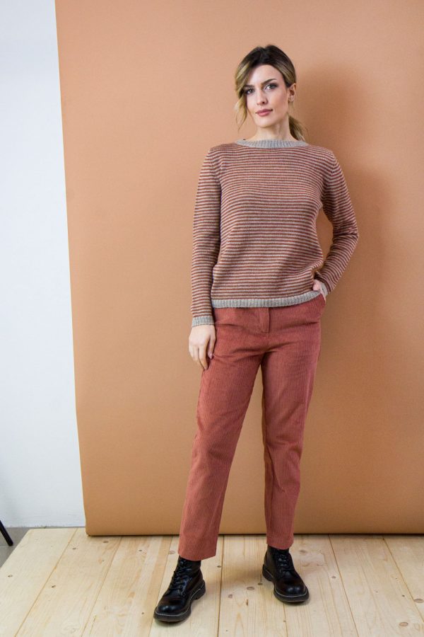 Maglia Edera in alpaca a righe