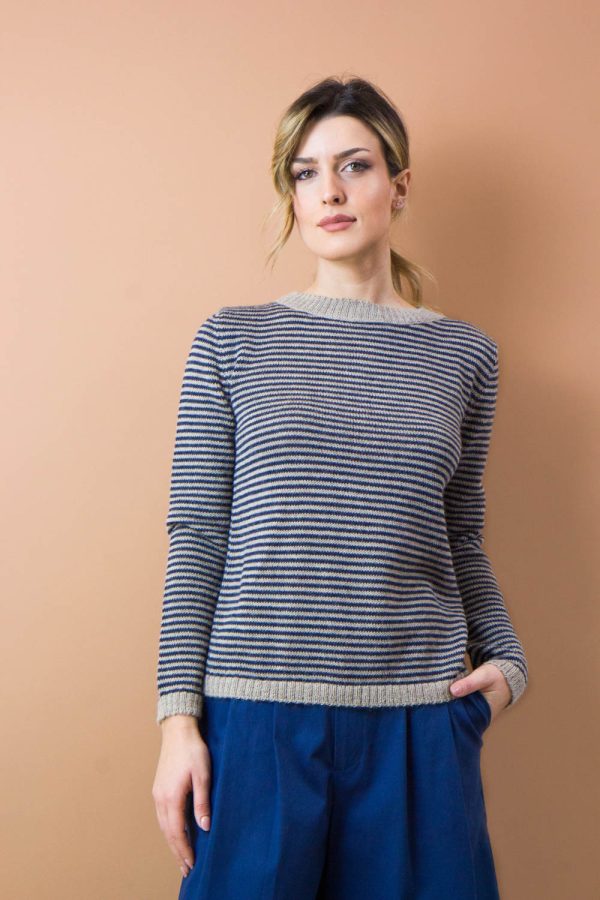 Maglia Edera in alpaca a righe