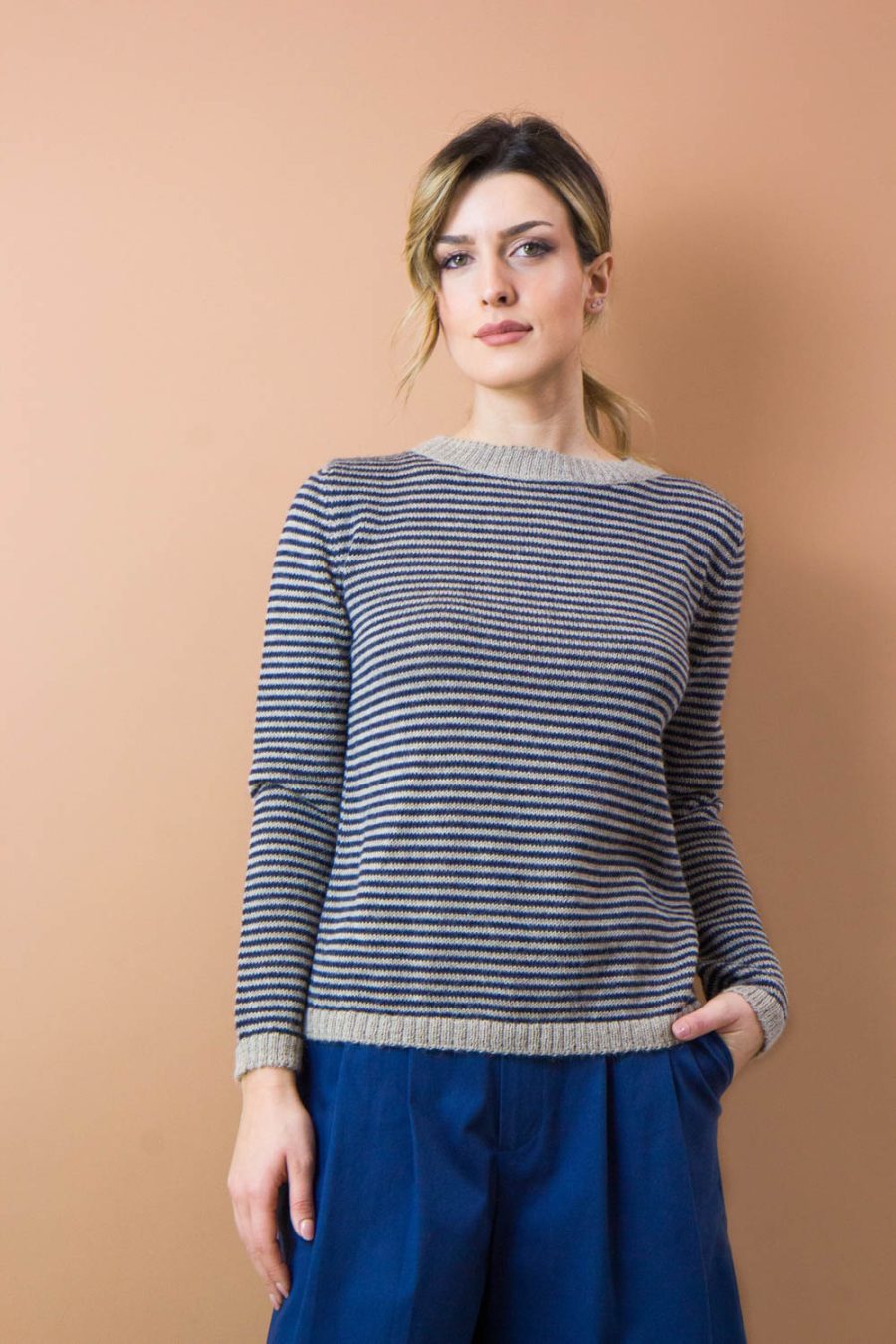 Maglia Edera in alpaca a righe