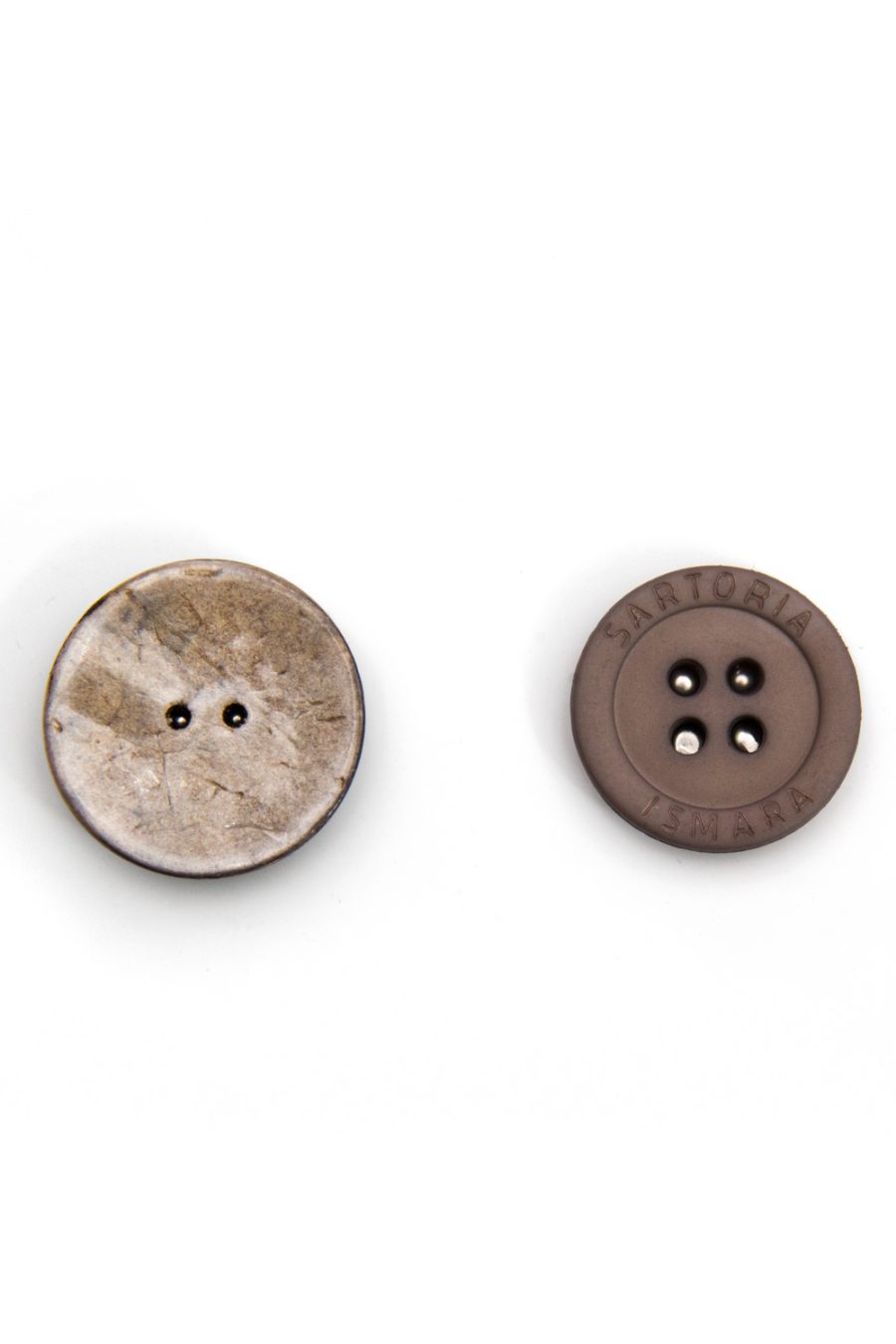 Bottone magnetico in cocco smaltato grigio - immagine 4