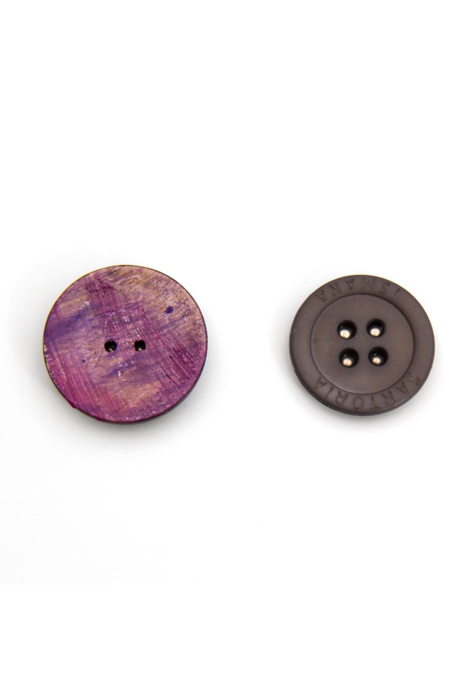 Bottone magnetico in cocco smaltato viola - immagine 4