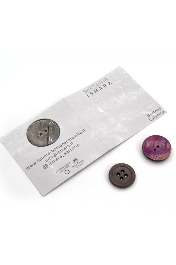Bottone magnetico in cocco smaltato viola
