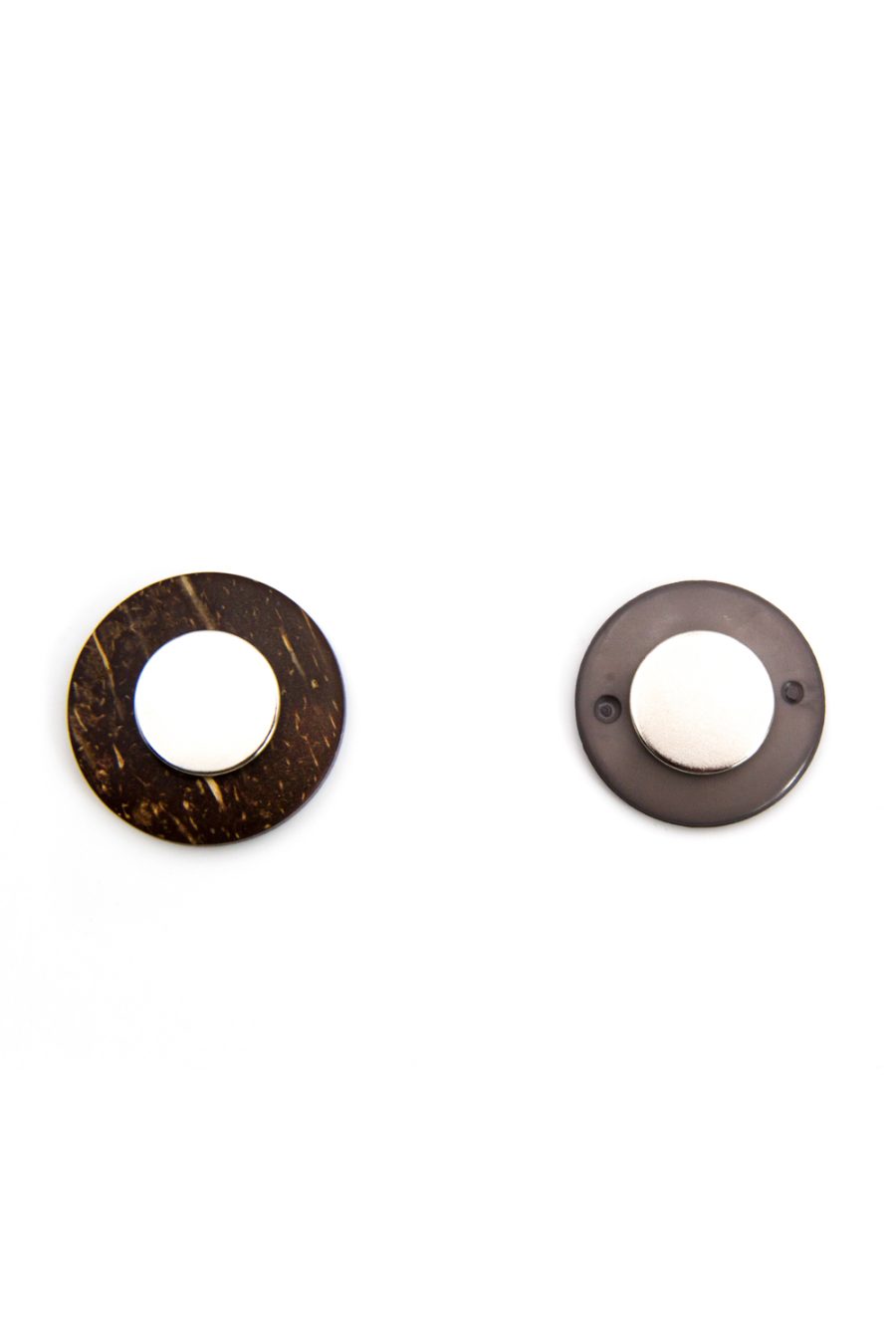 Bottone magnetico in cocco smaltato blu - immagine 3