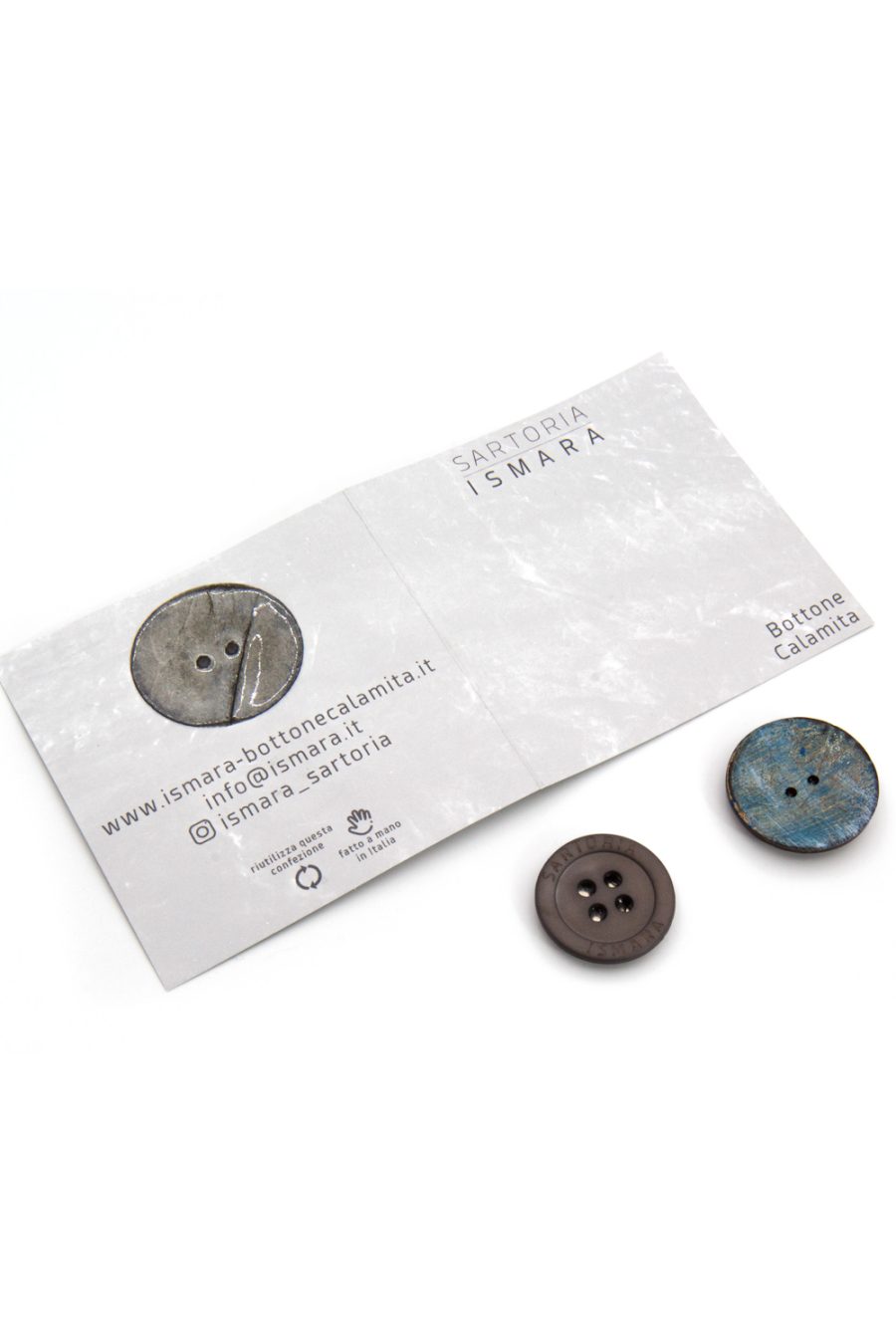 Bottone magnetico in cocco smaltato blu - immagine 4